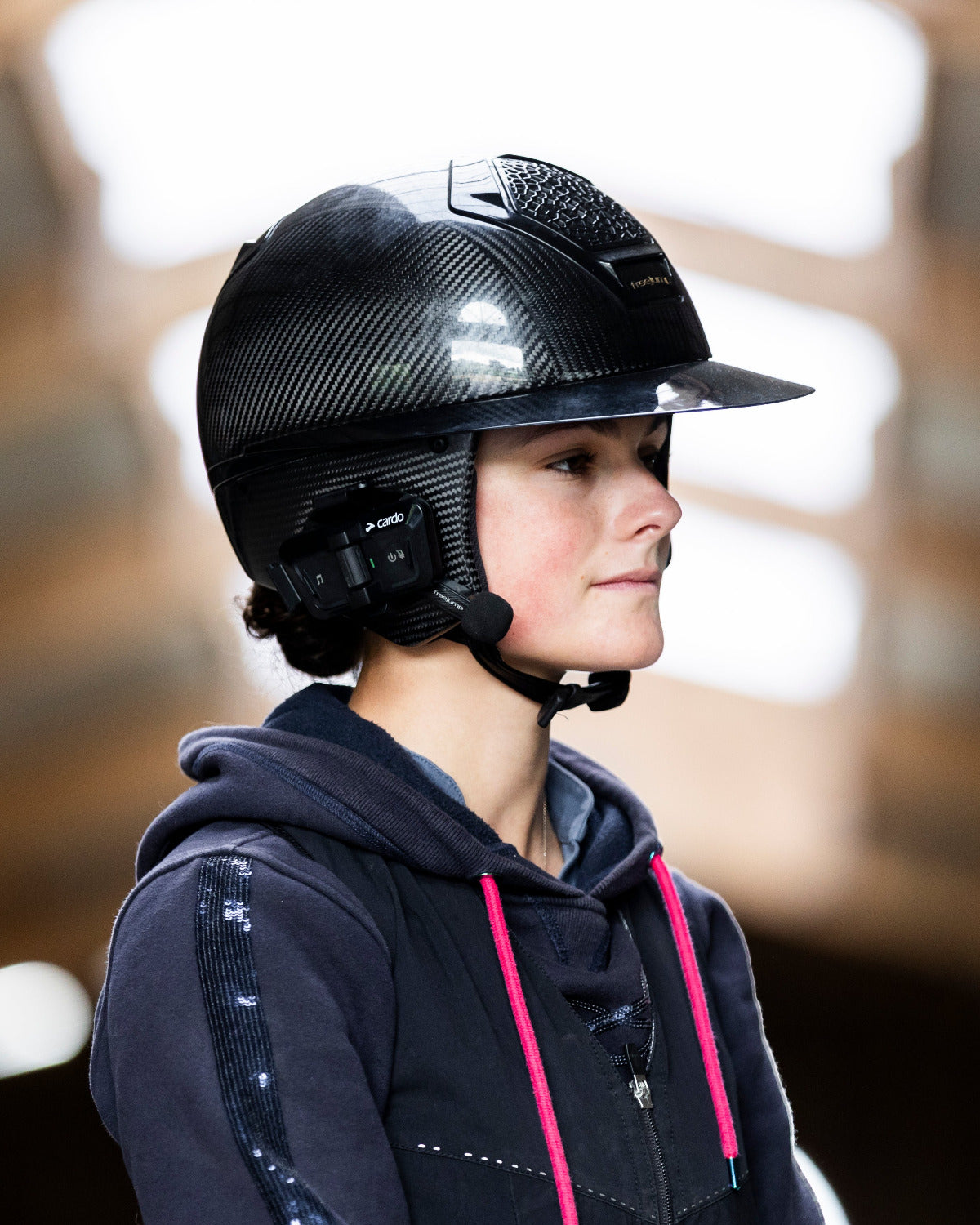 Freejump Helm Voronoï met Temple Protection Carbon Gloss Zwart