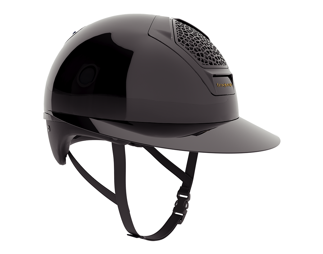 Freejump Helmet Voronoï with Temple Protection Gloss Black