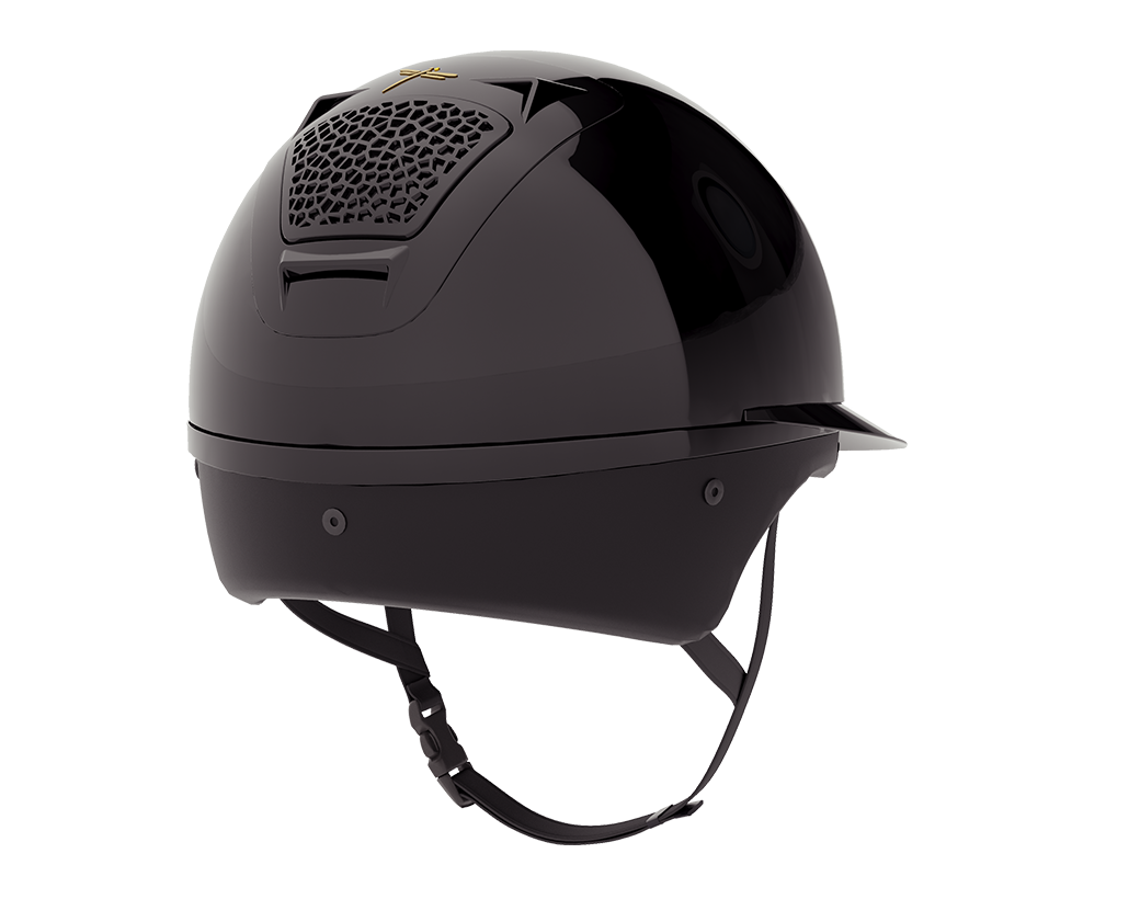 Freejump Helmet Voronoï with Temple Protection Gloss Black