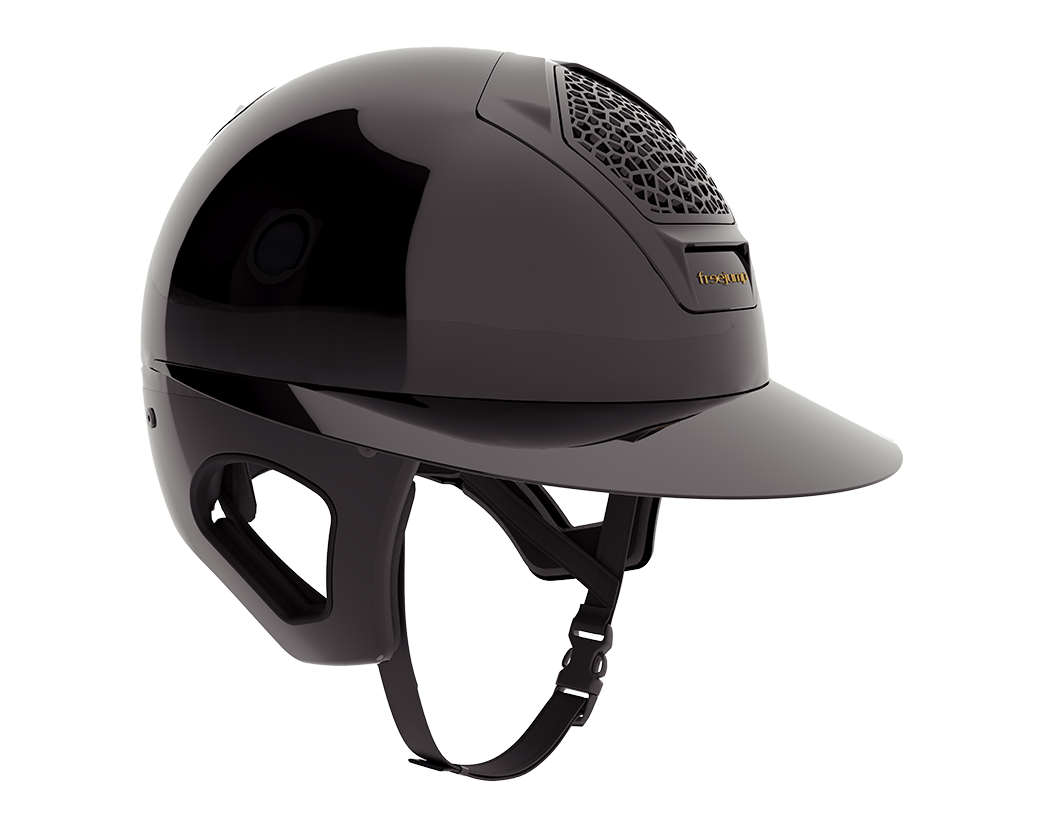 Freejump Helm Voronoï met Temple Protection Gloss Zwart Zwart