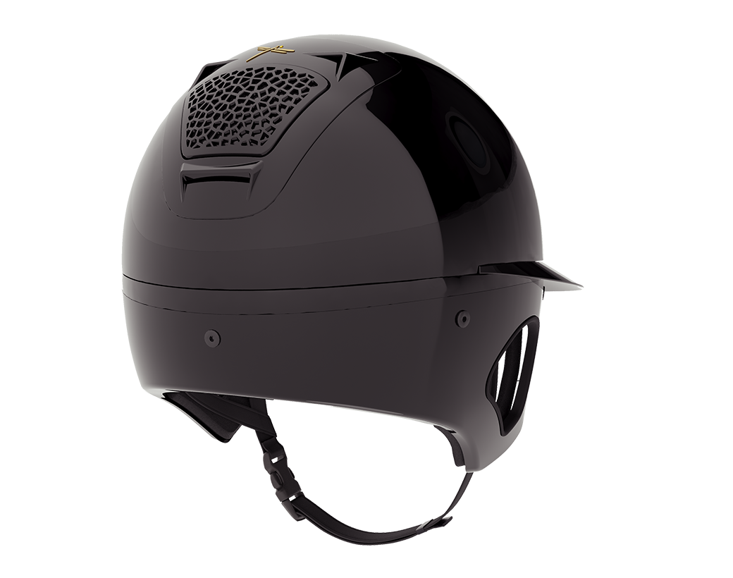 Freejump Helmet Voronoï with Temple Protection Gloss Black