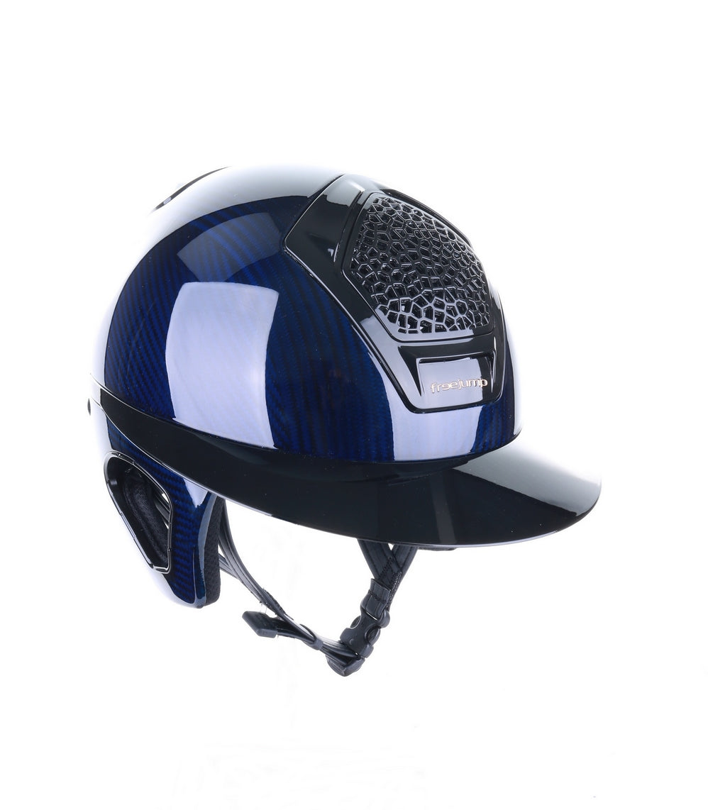 Freejump Helmet Voronoï with Temple Protection Carbon Gloss Navy