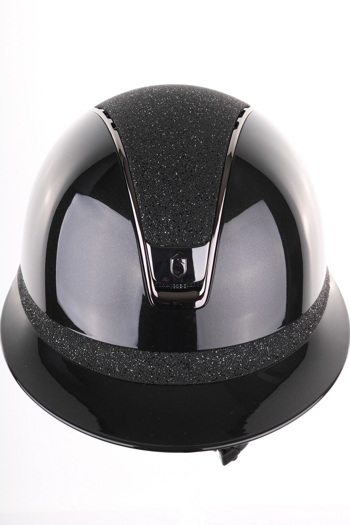Samshield 2.0 Paardrijhelm Miss Shield Shadowglossy Crystal Fabric Zwart