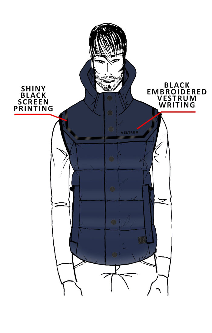 Vestrum padded vest men Oviedo Navy