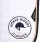 Equiline saddle pad Octagon White HRC Logo