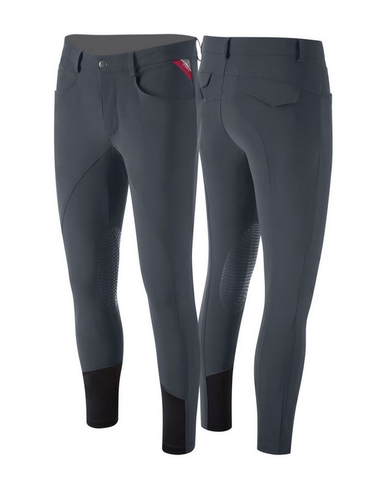 Animo Riding Animo riding breeches knee grip men Metrik Dark grey – Horse Riders ...