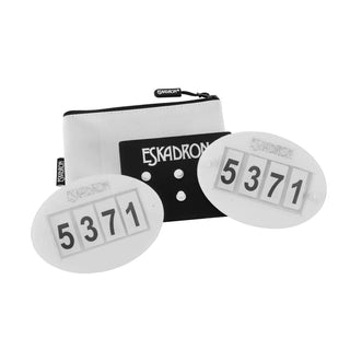 Eskadron Start Numbers Set Quick Pin White