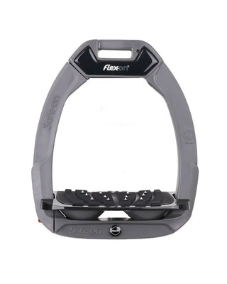 Flex-On Safe On safety stirrups ultra grip dark grey