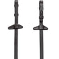 Equiline rubber reins leather stoppers Black