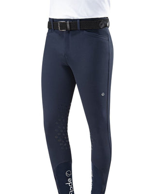 Eqode riding breeches men knee-grip Davis navy