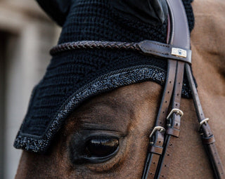 Kentucky Horsewear Fly Veil Wellington Glitter Stone Navy