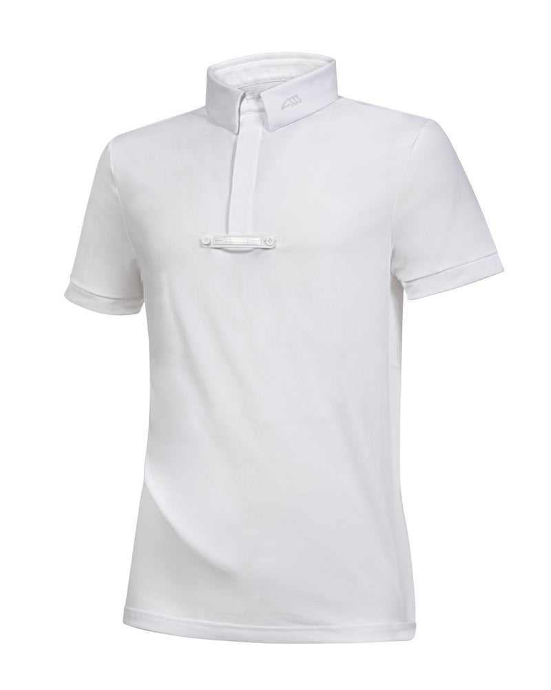 Equiline competition shirt men short sleeves Celirac White