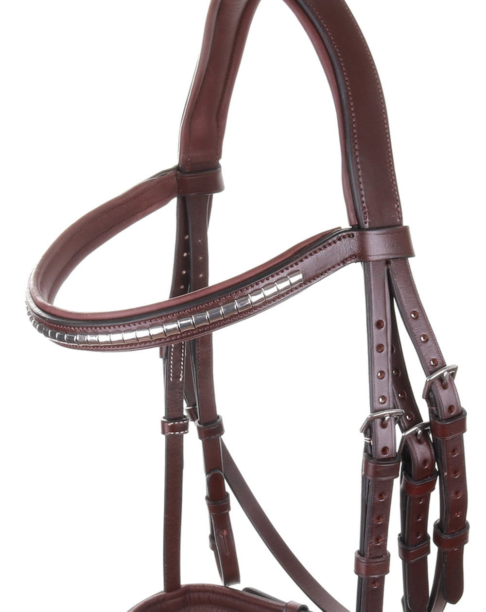 Equiline Bridle Flash Noseband Clincher Browband brown