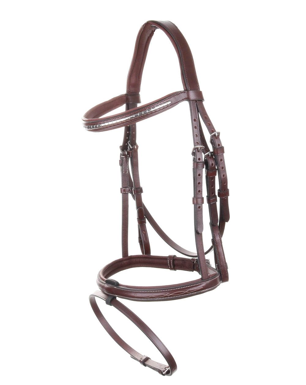 Equiline Bridle Flash Noseband Clincher Browband brown