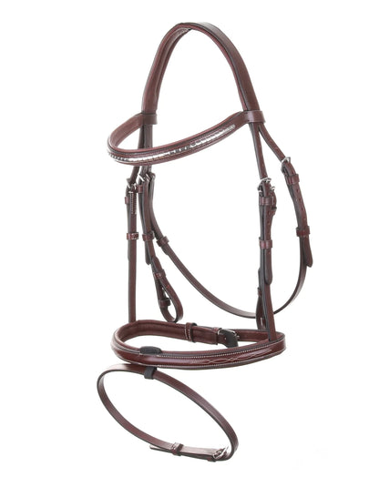 Equiline Bridle Flash Noseband Clincher Browband black